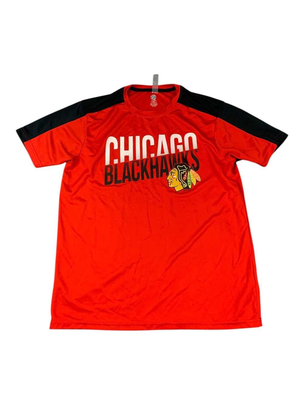 Chicago Blackhawks Women’s T Shirt, Crew Neck, Red, Polyester, Size Large